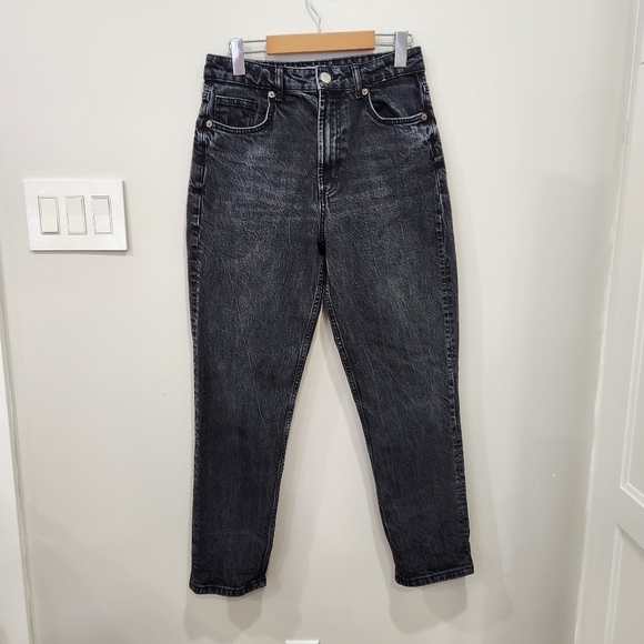 Zara Denim - ZARA Jeans Womens Size 8 Black Skinny Leg Denim Stretch High Rise Zip Closure